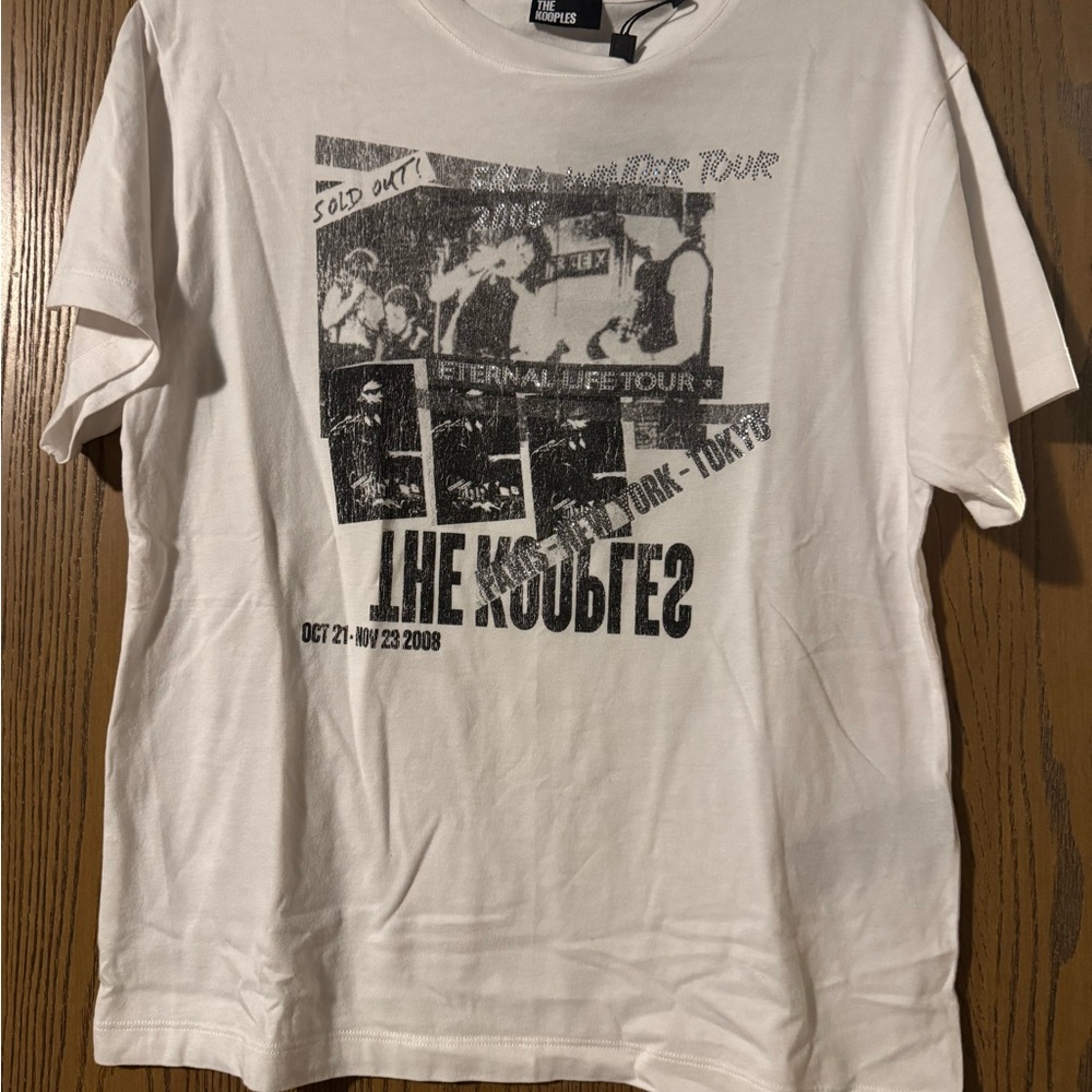 The Kooples Bling lettering White Graphic T-Shirt